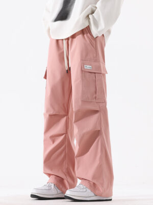 Pantalones Cargo Retro para Hombre – Estilo High Street con Pliegues Modernos