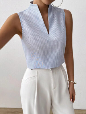 Stylish Minimalist Slim Fit Sleeveless Top For Women