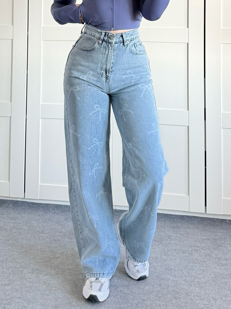 Jeans Elegantes Relajados con Lazo – Image 5