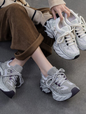 Zapatillas de Plataforma con Almohadilla de Aire y Suela Gruesa para Mujer