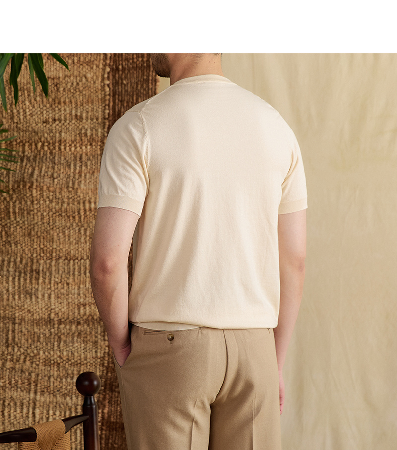 Camiseta de Verano Transpirable de Algodón Tencel para Hombre – Image 3