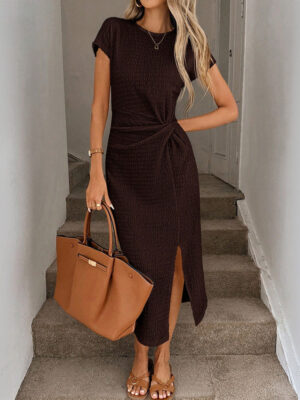 Vestido Midi con Abertura para Mujer