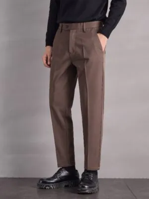 Pantalon casual homme coupe droite