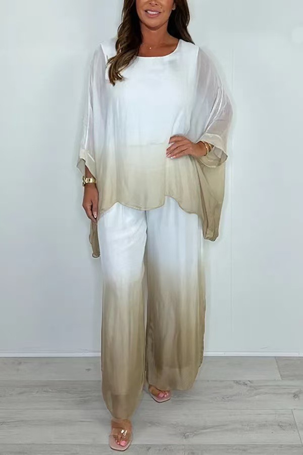 Conjunto de Dos Piezas para Mujer con Pantalón de Pierna Ancha – Image 4