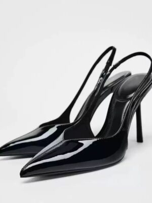 Zapatos de Tacón Alto de Punta Fina Estilo Coreano para Mujer