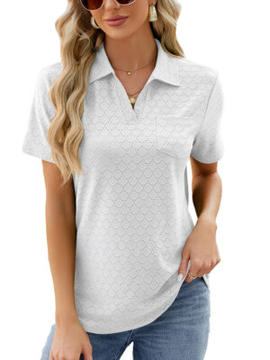 Top Polo Suelto de Mujer con Bolsillo