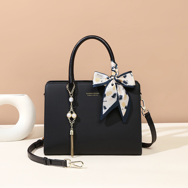 Bolso bandolera de cuero genuino premium con diseño espacioso y costura patchwork – Image 5