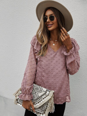 Camiseta de Verano de Mujer con Escote en V