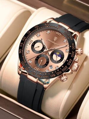 Reloj Deportivo Multifuncional de Silicona con Cronógrafo para Hombre