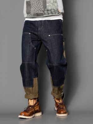 Jeans Americanos Holgados para Hombre – Diseño Multi-Bolsillo Estilo Coreano